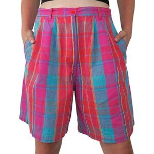 Vintage 80s Signature Expressions Petite Plaid Shorts